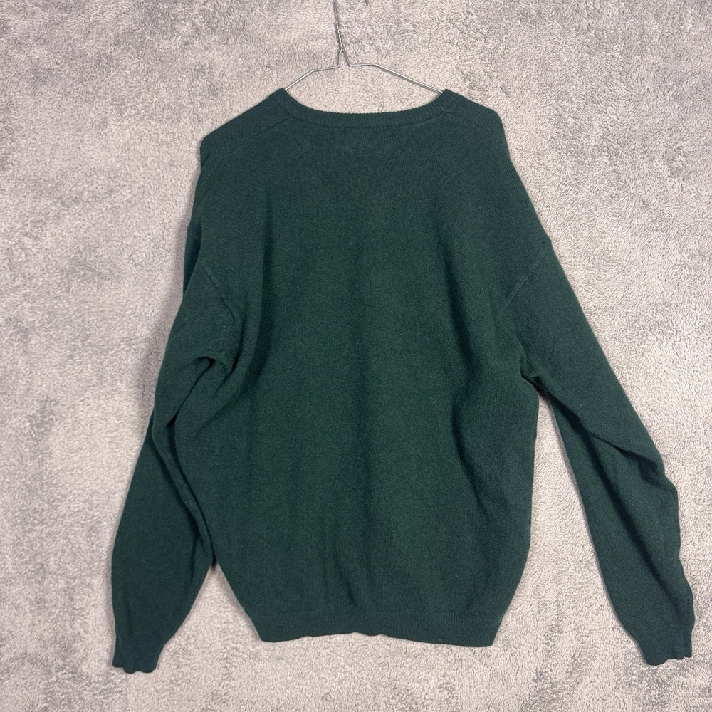 Vintage Eddie Bauer Sweater Mens XLT British Lambswool Pullover Jumper V Neck - Picture 4 of 7